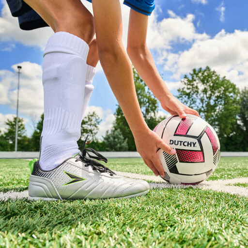 Top-Spin kinder voetbalschoenen zilver