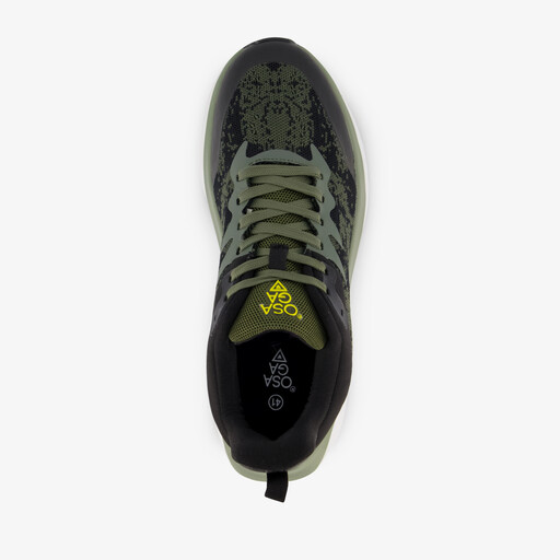 Heren hardloopschoenen zwart groen