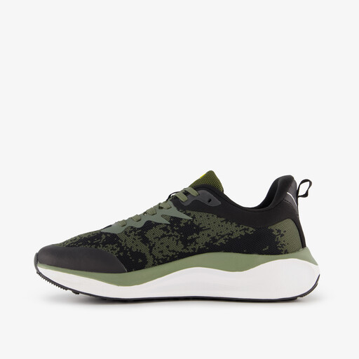 Heren hardloopschoenen zwart groen