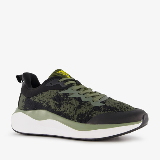 Heren hardloopschoenen zwart groen