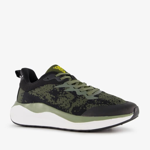 Heren hardloopschoenen zwart groen