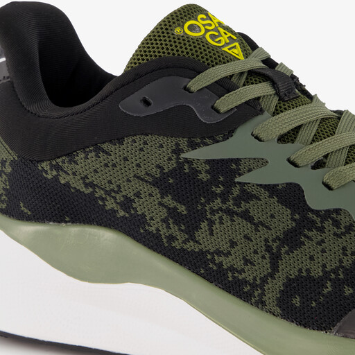 Heren hardloopschoenen zwart groen