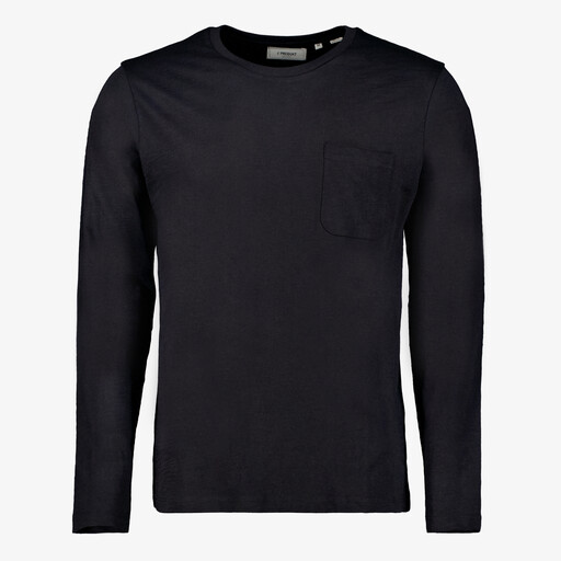 Heren T-shirt met lange mouwen zwart