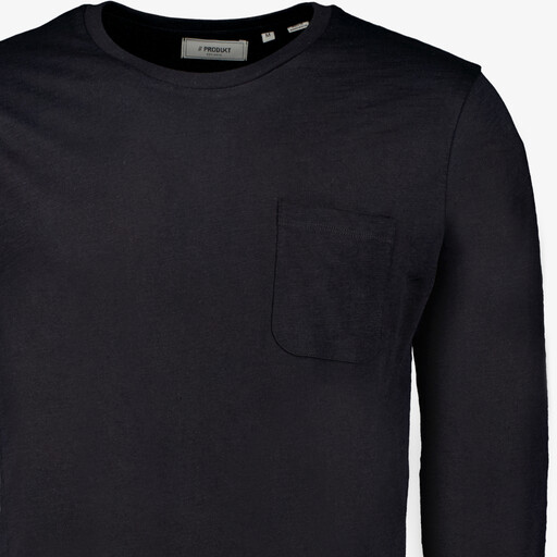 Heren T-shirt met lange mouwen zwart