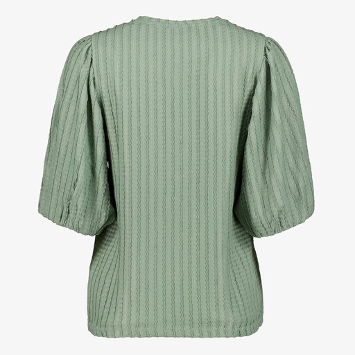 Dames top met driekwart mouwen groen