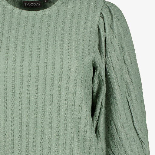 Dames top met driekwart mouwen groen