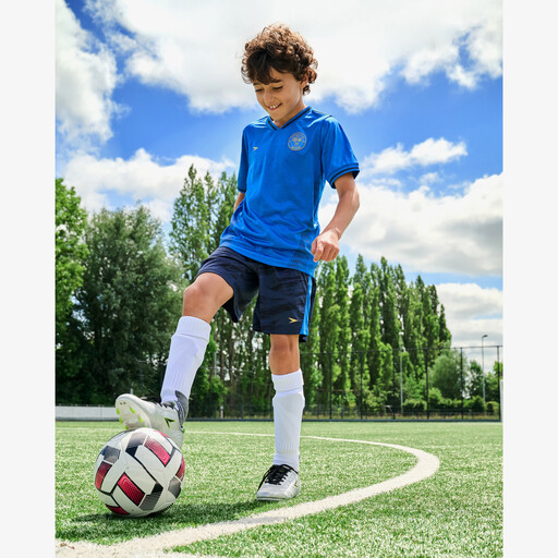 Dry kinder voetbal T-shirt blauw
