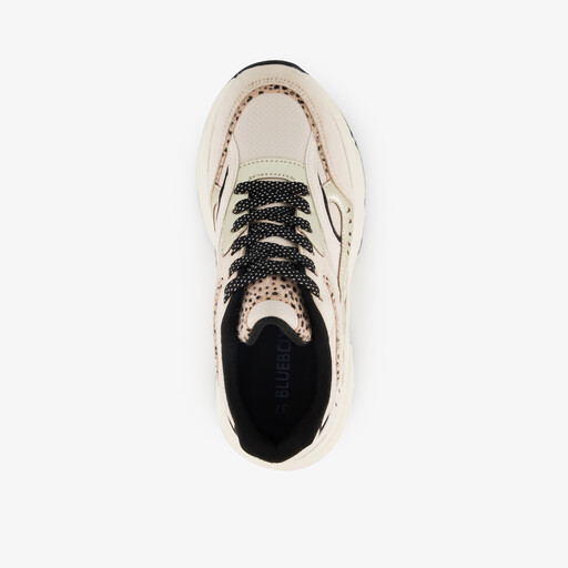 Dames dad sneakers beige