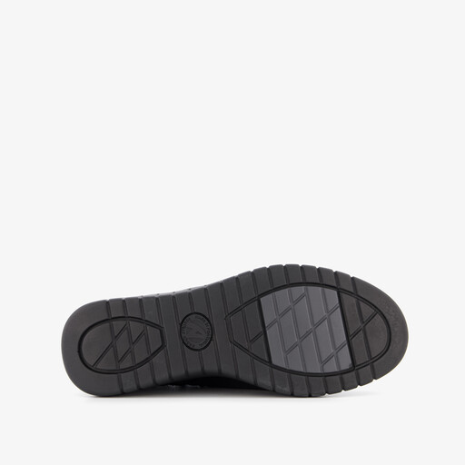 Leren dames enkellaarsjes zwart