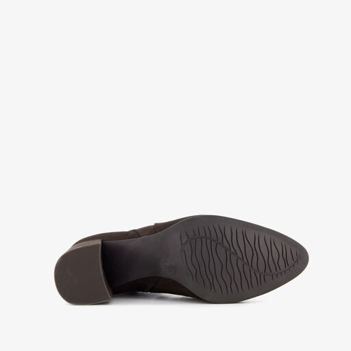 Dames enkellaarsjes met hak bruin