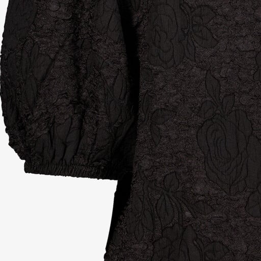 Dames top met bloemenpatroon zwart