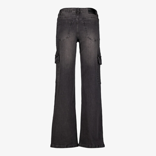Dames cargo jeans donkergrijs