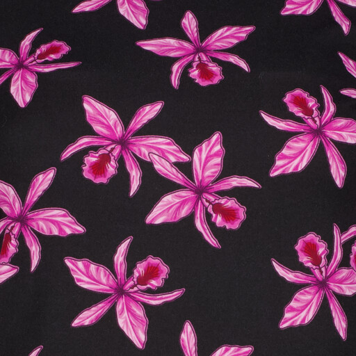 Dames coltrui met bloemen zwart roze