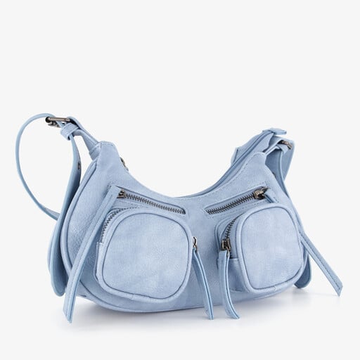 Dames schoudertas lichtblauw