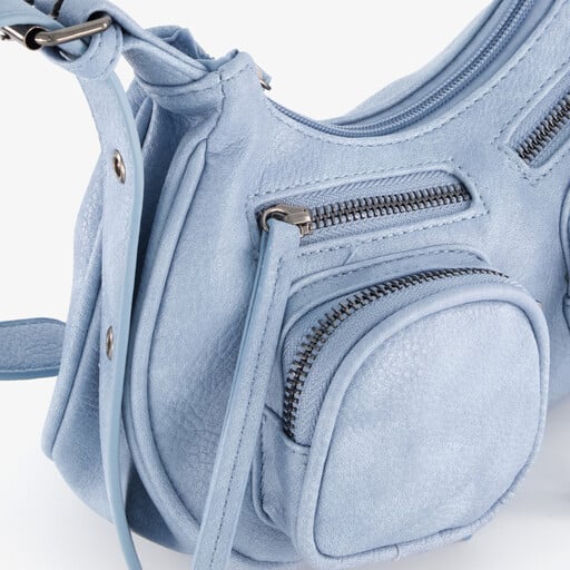 Dames schoudertas lichtblauw