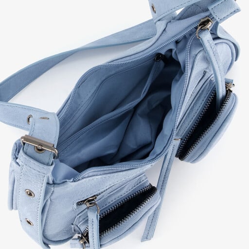 Dames schoudertas lichtblauw
