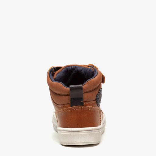 Hoge jongens sneakers cognac