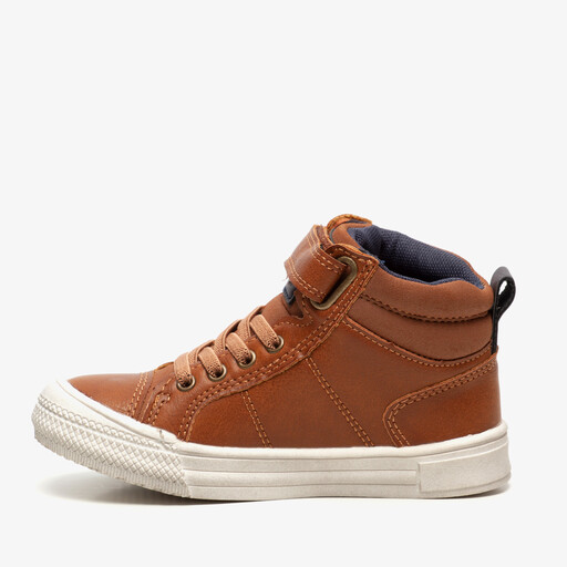 Hoge jongens sneakers cognac