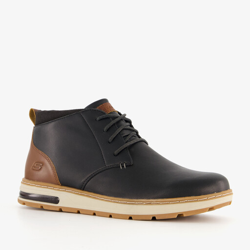 Evenstone hoge leren heren sneakers zwart