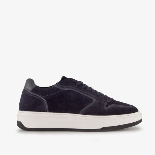 Suède heren sneakers blauw