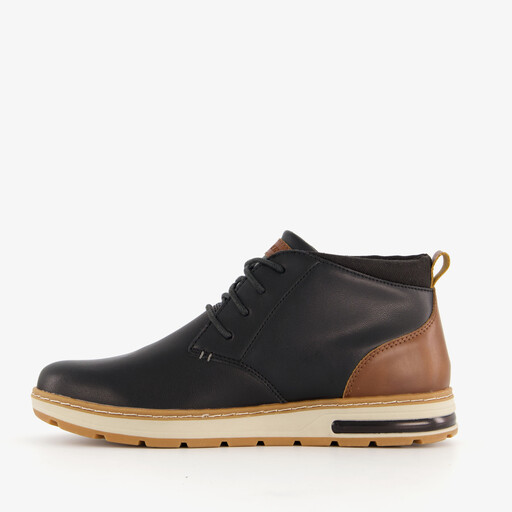 Evenstone hoge leren heren sneakers zwart