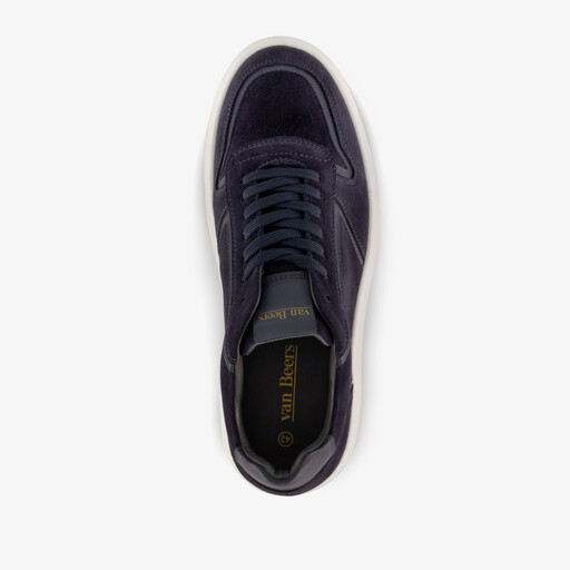Suède heren sneakers blauw