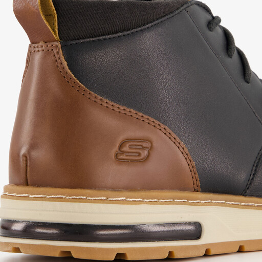 Evenstone hoge leren heren sneakers zwart