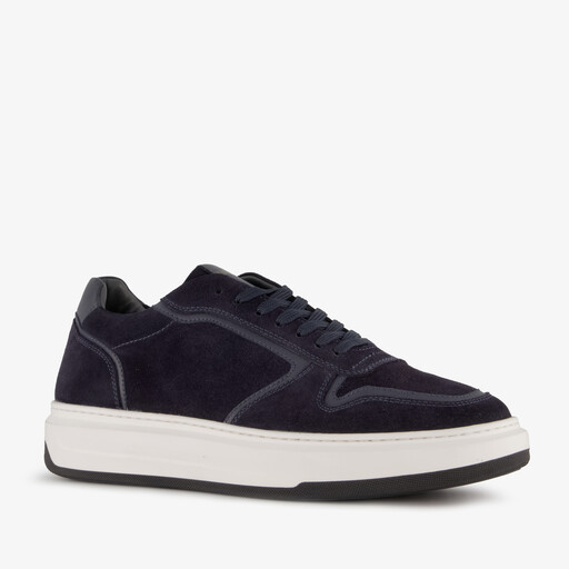Suède heren sneakers blauw