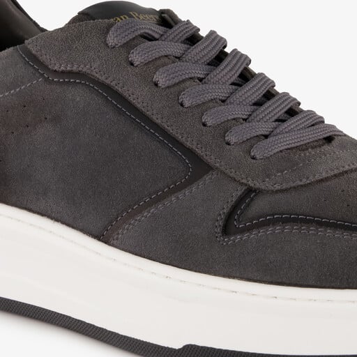 Suède heren sneakers grijs