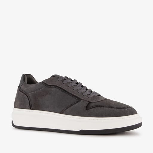 Suède heren sneakers grijs