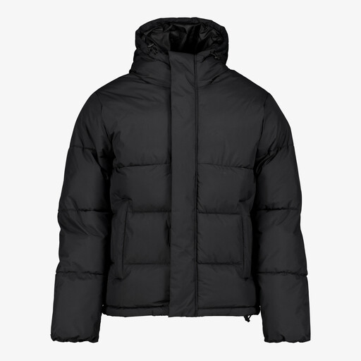 Gewatteerde heren jas zwart