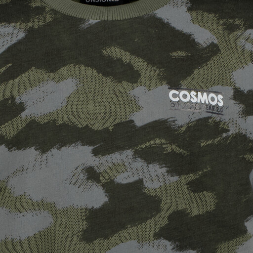 Jongens sweater met camouflageprint groen