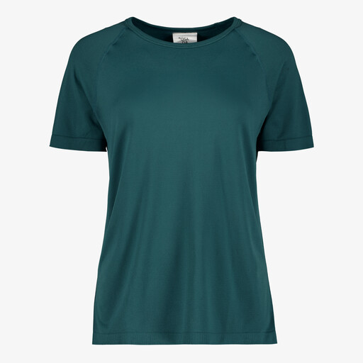 Seamless dames sport T-shirt groen