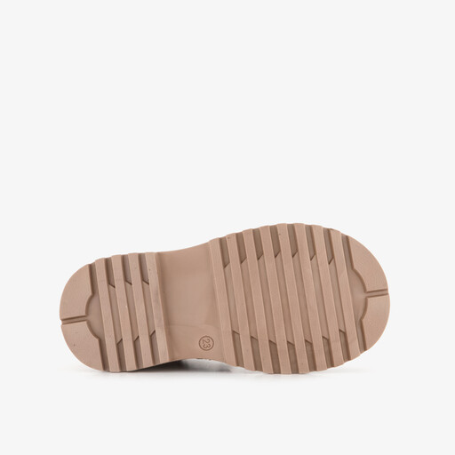 Leren meisjes veterboots met hartje goud