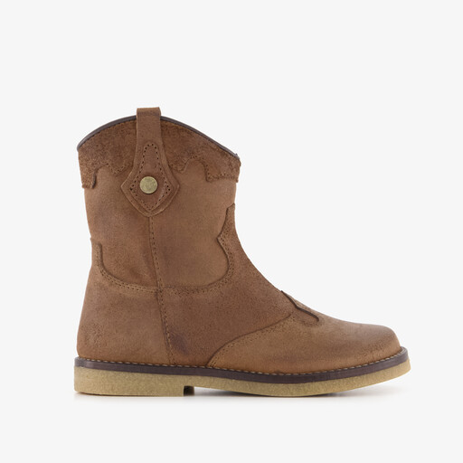 Leren meisjes western boots bruin