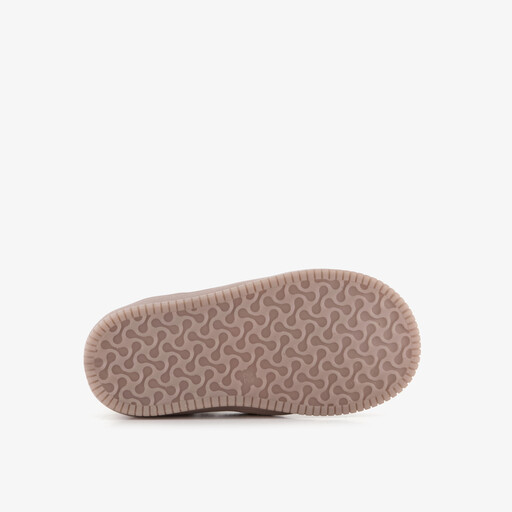 Suède meisjes boots met panterprint bruin