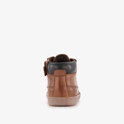 Leren jongens veterschoenen cognac