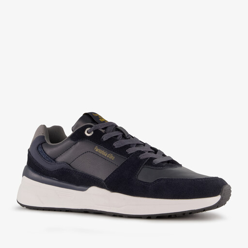 Leren heren sneakers blauw