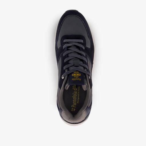 Leren heren sneakers blauw