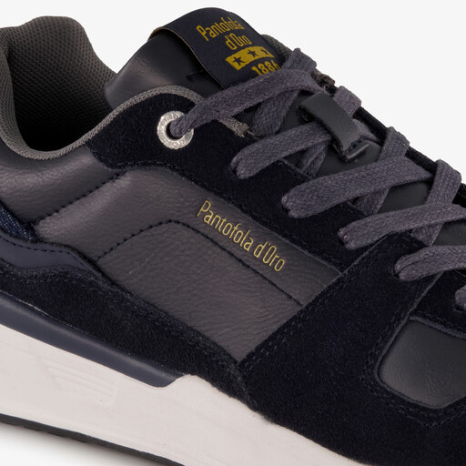 Leren heren sneakers blauw