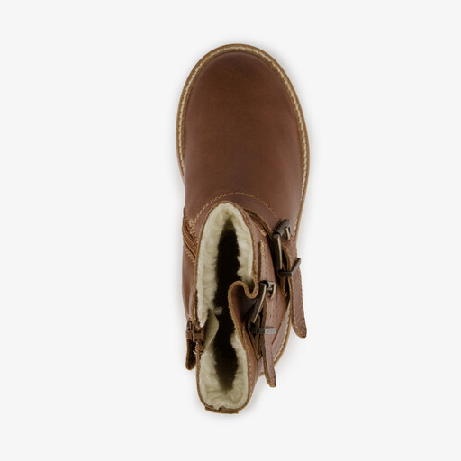 Leren jongens boots cognac