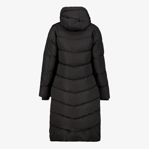 Gewatteerde dames parka outdoor jas zwart