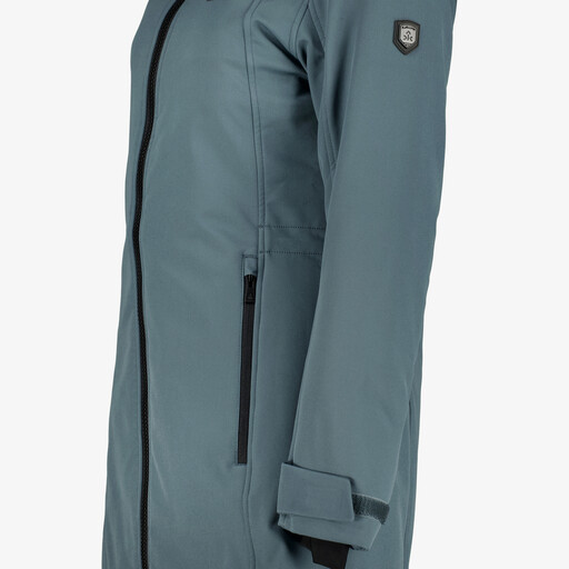 Gewatteerde dames softshell jas blauw