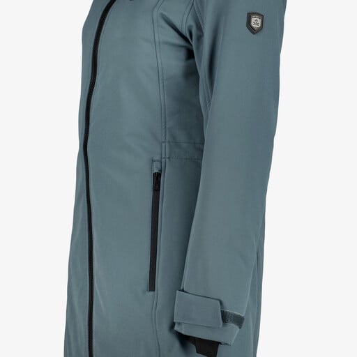 Gewatteerde dames softshell jas blauw