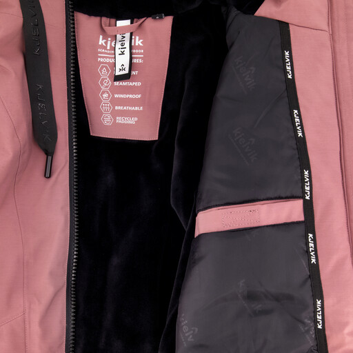 Roze dames outdoor jas waterafstotend