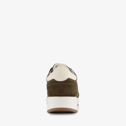 Suede dames sneakers kaki bruin