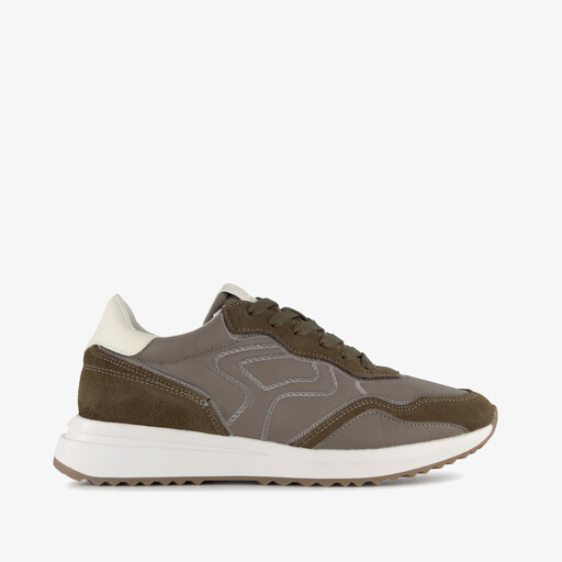 Suede dames sneakers kaki bruin
