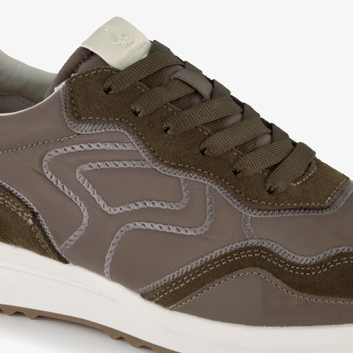 Suede dames sneakers kaki bruin
