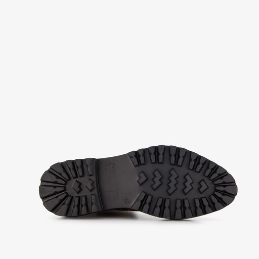 Leren dames veterboots bruin