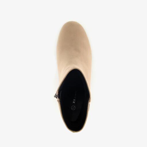 XX By dames enkellaarsjes met hak beige